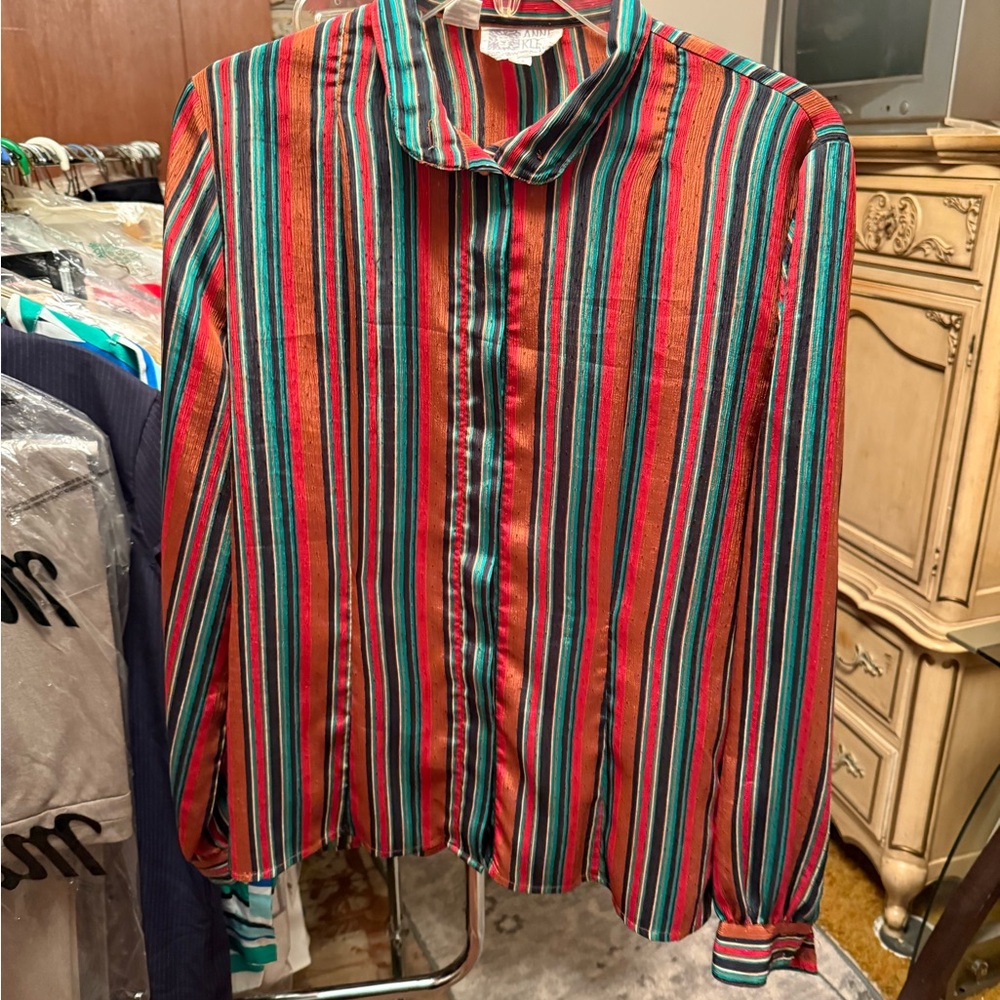 Anne Klein Multicolor Striped Blouse